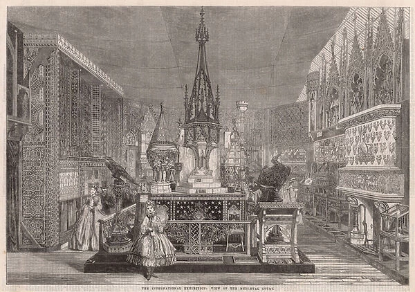 The International Exhibition; View of the Medieval Court (engraving)