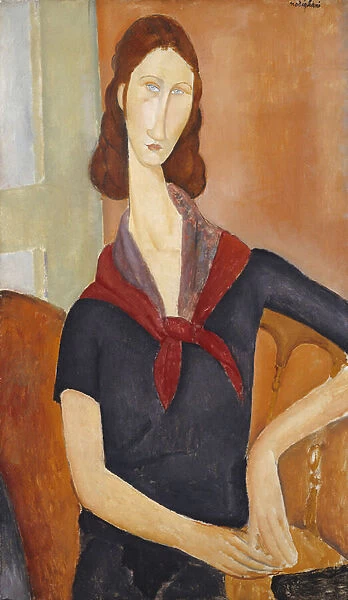 Jeanne Hebuterne (with a Scarf) 1919 (oil on canvas)