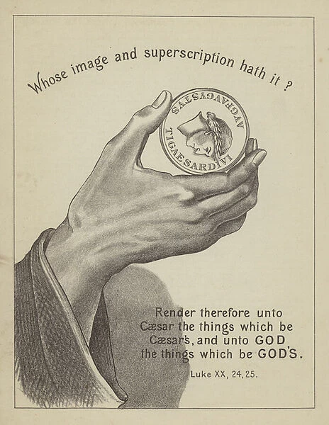 Jesus Christ, Render Unto Caesar (engraving)