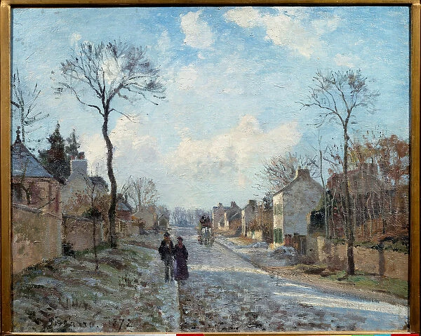 La route de Louveciennes Painting by Camille Pissarro (1830-1903) 1872 Sun. 0, 6x0, 73 m Paris, musee d'Orsay