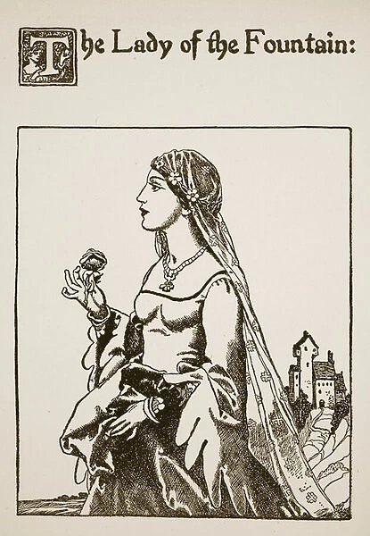 The Lady of the Fountain, illustration from The Story of Sir Launcelot