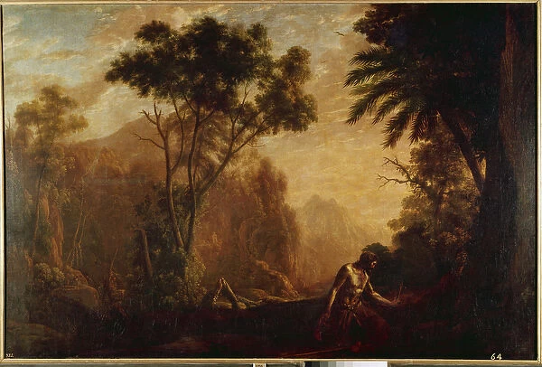 Landscape with Saint Onuphrius (oil on canvas, c. 1638)