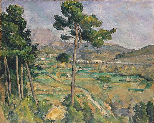 Landscape with viaduct: Montagne Sainte-Victoire, c. 1885-87 (oil on canvas)