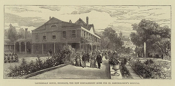Lauderdale House, Highgate, the New Convalescent Home for St Bartholomews Hospital (engraving)