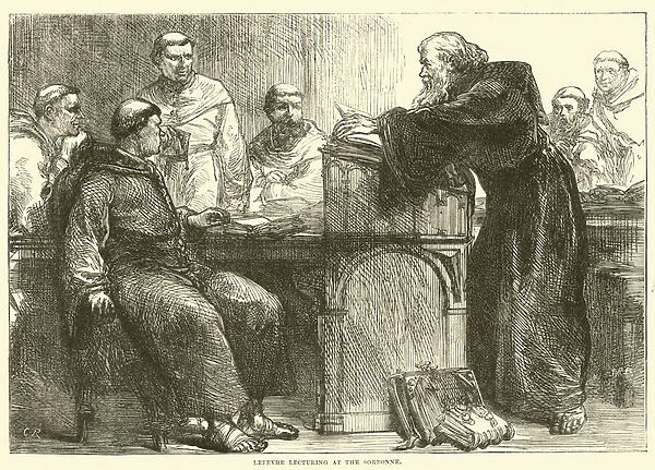Lefevre lecturing at the Sorbonne (engraving)