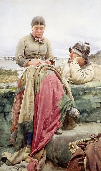 Lover and his Lass, 1884 (w  /  c on paper)