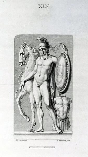 Male Nude, 18th Century (engraving)