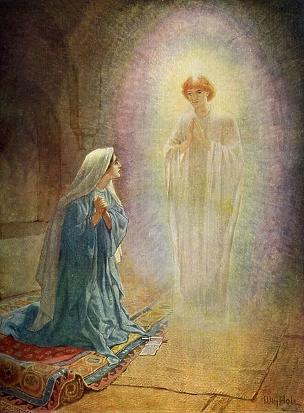 Mary sees the angel Gabriel - Bible