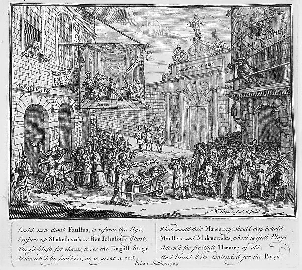 Masquerades and Operas, Burlington Gate, 1724 (engraving)