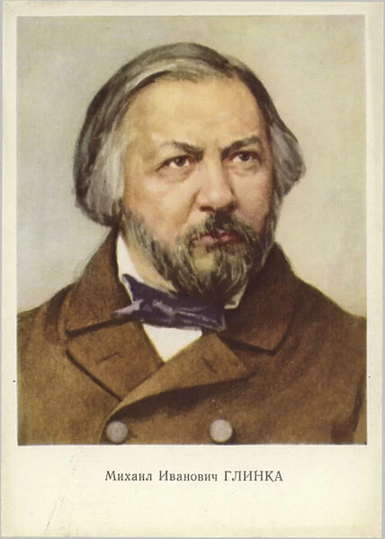 Mikhail Ivanovich Glinka, Russian composer (1804-1857) (colour litho)