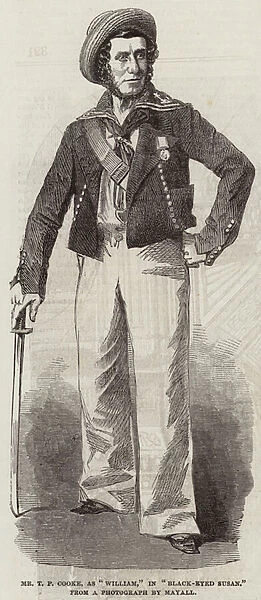 Mr T P Cooke, as 'William', in 'Black-Eyed Susan'(engraving)