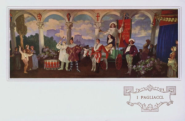 Murals in Peter Robinson restaurant: I Pagliacci (colour litho)