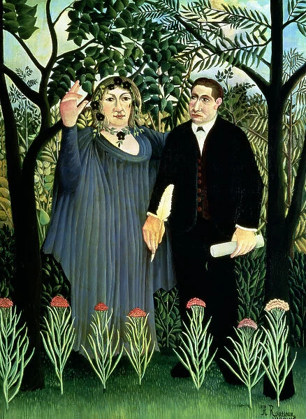 The Muse Inspiring the Poet, 1908-09 (oil on canvas)