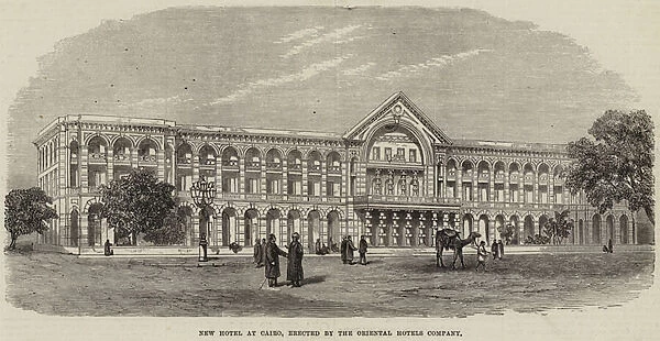 New Hotel at Cairo, erected by the Oriental Hotels Company (engraving)