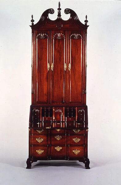 The Nicholas Brown Chippendale block-and-shell desk and bookcase, c. 1760-70 (mahogany)