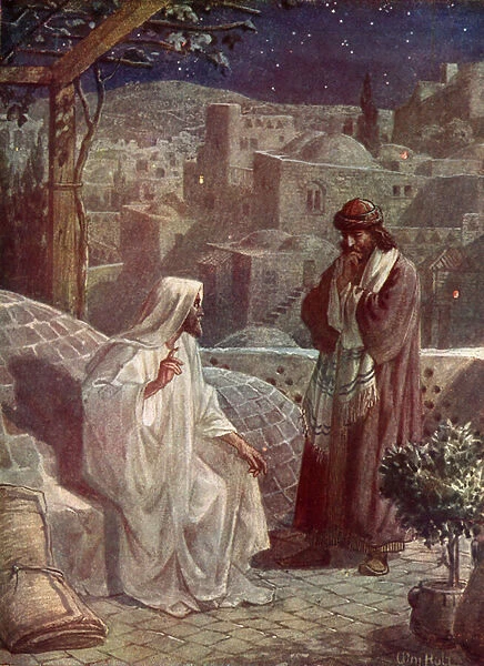 Nicodemus visits Jesus to hear his teachings - Bible