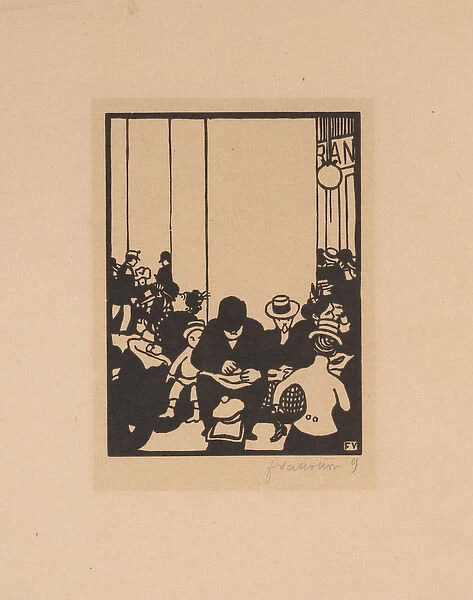 Five O Clock, The Worlds Fair IV, 1901 (woodcut on tinted Japan paper)