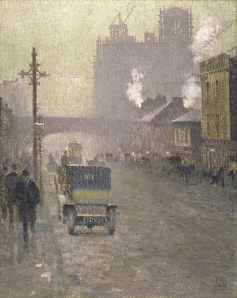 Oxford Road, Manchester, 1910 (oil on canvas)