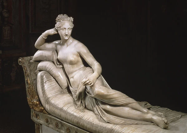 Pauline Bonaparte as Venus Triumphant, c. 1805-08 (marble) (see also 20019)