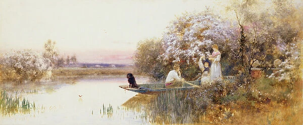 Picking Blossoms. 1895 (w  /  c on paper)