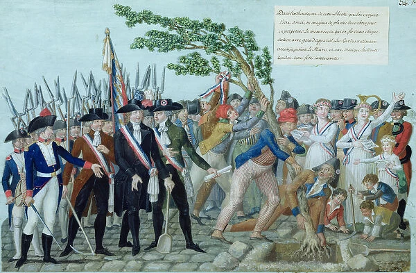 The Planting of a Tree of Liberty, c. 1789 (gouache on paper)