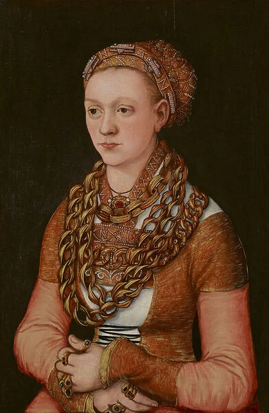 Portrait of Anna Buchner, nee Lindacker, c. 1520 (oil on panel) (see also 3710993)