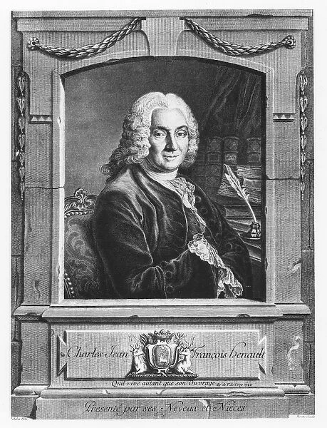 Portrait of Charles Jean Francois Henault (engraving)