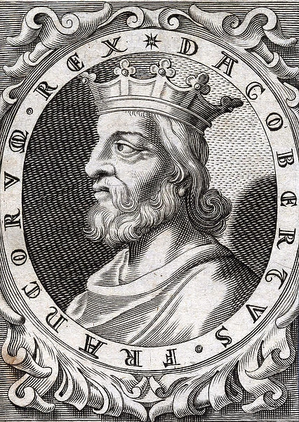 Portrait of Dagobert I (? - 639), king of the Franks, Dynasty of the Merovingians