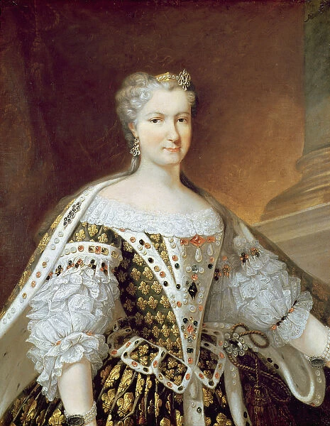 Portrait of Maria Leszczynska, Queen of France and Navarre (oil on canvas)