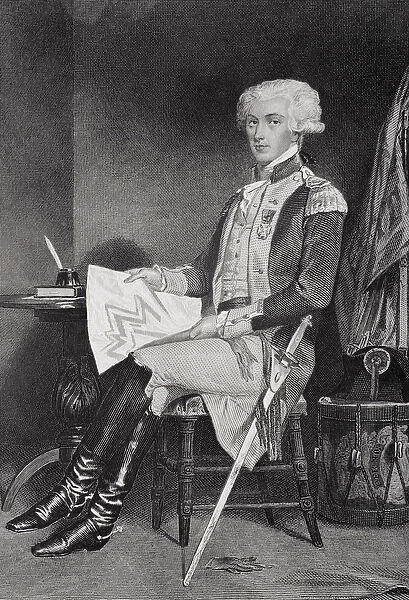 Portrait of Marie-Joseph-Paul-Yves-Roch-Gilbert Du Motier, Marquis de La Fayette