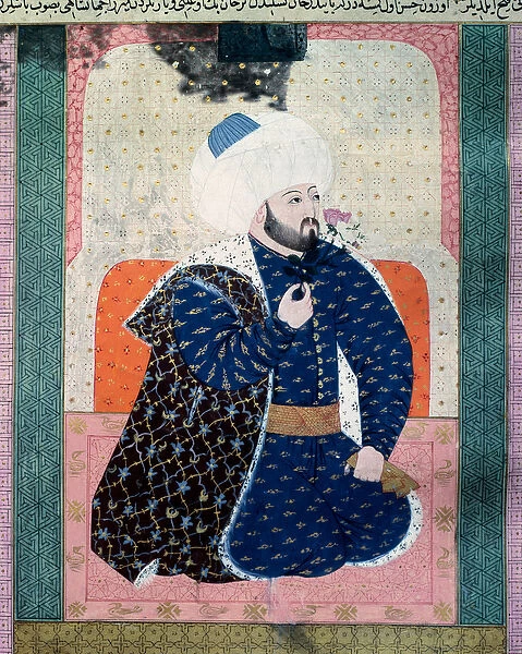 Portrait of the sultan of the Ottoman Empire Mehet II (Mehmet II the Conquerant or Mehmed