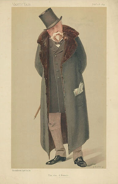 Prince Henri D Orleans, The Duc D Aumale (colour litho)