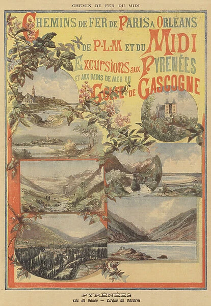 The Pyrenees (colour litho)
