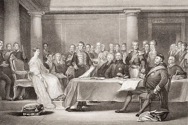 Queen Victorias first Council, Kensington Palace, 21 June 1837, from Illustrations
