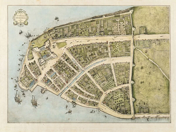Redraft of the Castello Plan, New Amsterdam as it appeared in 1660