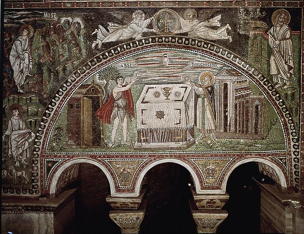 Sacrifice of Abel and Melchizedek (mosaic, 538-545)