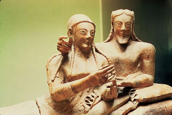 Sarcophagus of the Spouses, from Cerveteri (stone) (detail)