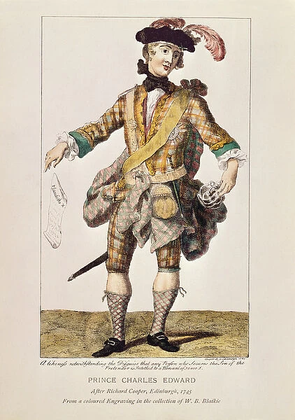 Satirical print in form of a Wanted Poster for Prince Charles Edward Stuart