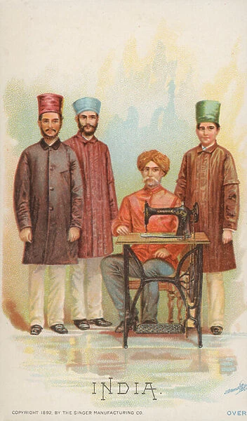 Sewing Machine, India (chromolitho)
