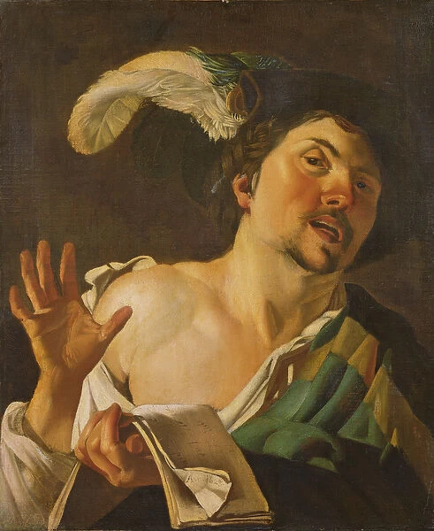 A Singer (oil on canvas)