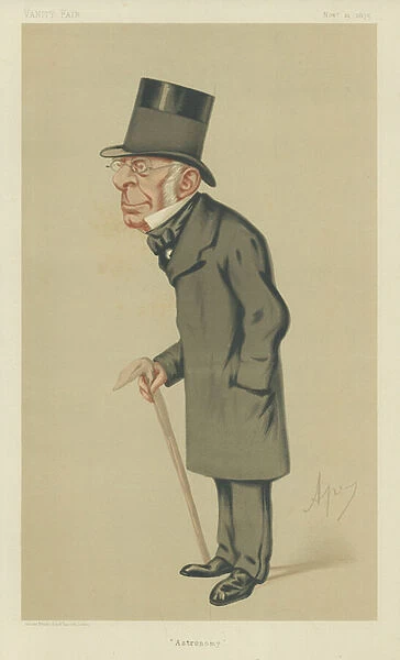 Sir George Biddell Airy (colour litho)
