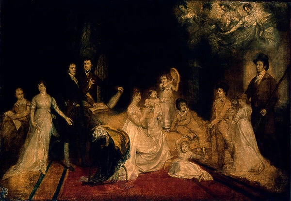 Sketch of the Knatchbull Family at Mersham-le-Hatch, Kent, 1800-03 (oil on canvas)