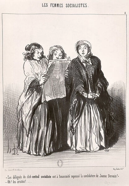 The Socialist Women, 1849 (litho) (b  /  w photo)