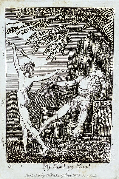 My Son! My Son!, plate 10 from For Children. The Gates of Paradise, 1793