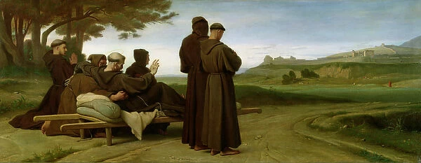 St. Francis of Assisi, while being carried to his final resting place at Saint-Marie-des-Anges