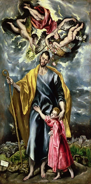 St. Joseph and the Christ Child, 1597-99 (oil on canvas)