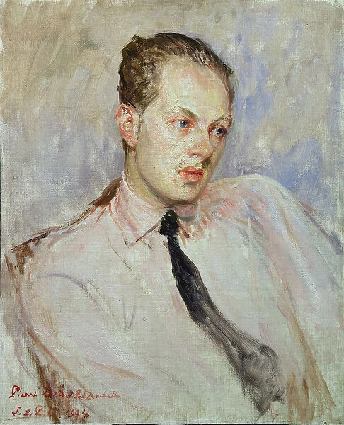 Study for a portrait of Pierre Drieu La Rochelle (1893-1945) 1924 (oil on canvas)