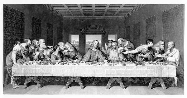 The Last Supper, engraved by Frederick Bacon, 1863 (engraving)