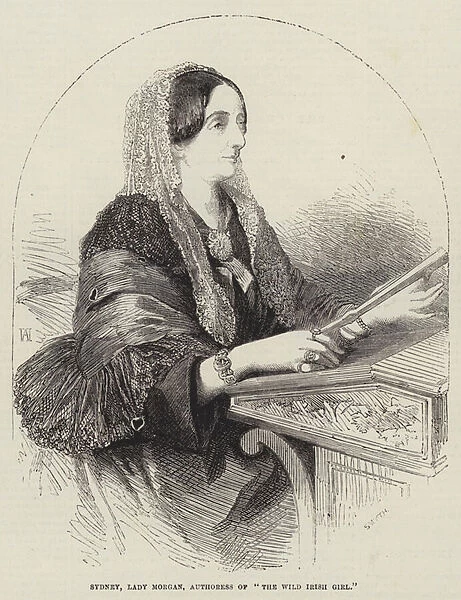 Sydney, Lady Morgan, Authoress of 'The Wild Irish Girl'(engraving)