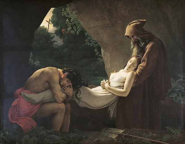 The Tomb of Atala, 1808 (oil on canvas)